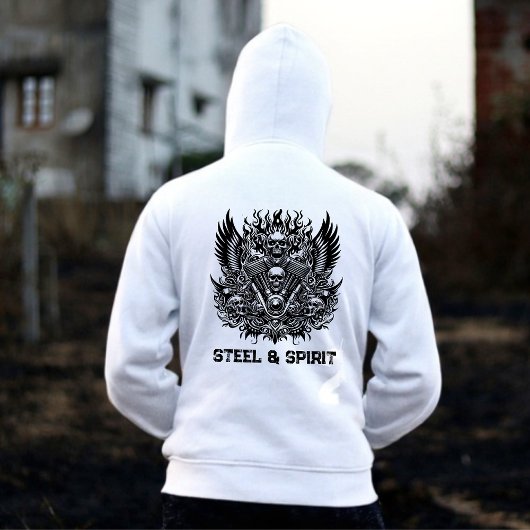 Stalen & Spirit Biker Schedel Hoodie