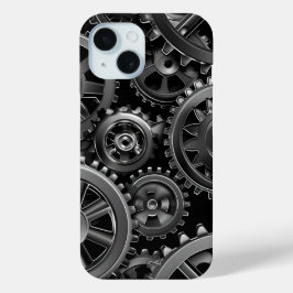 Stalen Tandwiel Dynamiek Phonehoesje iPhone 15 Case