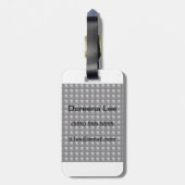 Stalen textuur bagagelabel (Achterkant verticaal)