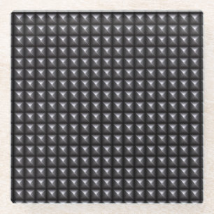 Stalen textuur glazen onderzetter