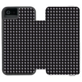 Stalen textuur incipio iPhone portemonnee hoesje (Agenda Open)