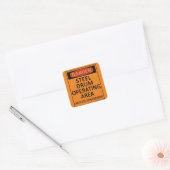 Stalen trommel Vierkante Sticker (Envelop)