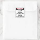 Stalen trommelgebied vierkante sticker (Tas)