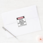 Stalen trommelgebied vierkante sticker (Envelop)