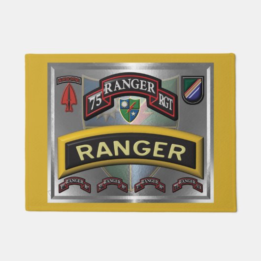 Stalen Type Omlijst 75e Ranger Regiment Deurmat (Voorkant)