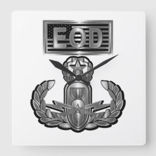 Stalen type ontwerp Master EOD Vierkante Klok