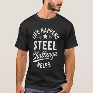 Stalen Uitdaging Snelheid Schieten Sport Competiti T-shirt