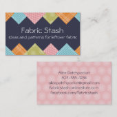 Stalen van naaigarens van kieuwnaaiwerk visitekaartje (Voorkant / Achterkant)