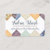 Stalen van naaigarens van kieuwnaaiwerk visitekaartje (Voorkant)