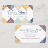 Stalen van naaigarens van kieuwnaaiwerk visitekaartje (Voorkant / Achterkant)