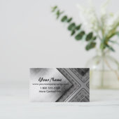 Stalen Visitekaartjes met metalen blik Vette blik (Staand voorkant)