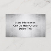 Stalen Visitekaartjes met metalen blik Vette blik (Achterkant)