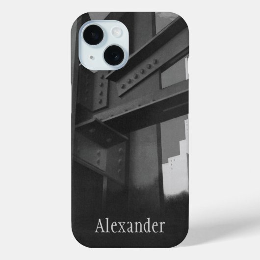 Stalen wolkenkrabber architectuur uit het verleden Case-Mate iPhone case (Achterkant)
