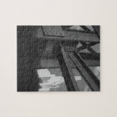 Stalen wolkenkrabberarchitectuur uit het verleden legpuzzel (Horizontaal)