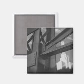 Stalen wolkenkrabberarchitectuur uit het verleden magneet (Voorkant / Achterkant)