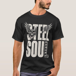 Stalen Ziel Biker T-Shirt Vintage Motorfiets