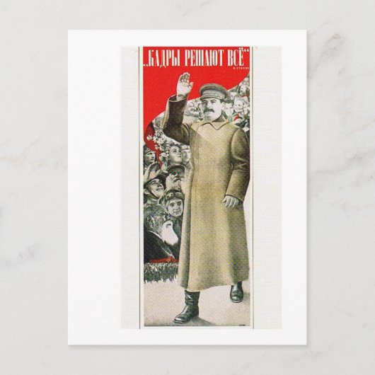 stalin de leider ussr briefkaart (Voorkant)