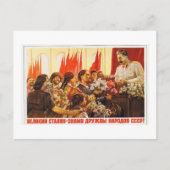 stalin.leader of ussr briefkaart (Voorkant)