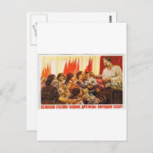 stalin . leider van de ussr briefkaart (Voorkant / Achterkant)