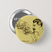 Stalin PIpe-toets Ronde Button 5,7 Cm (Voorkant /achterkant)