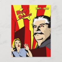 Stalin portret rode vlek sovjetunie poster
