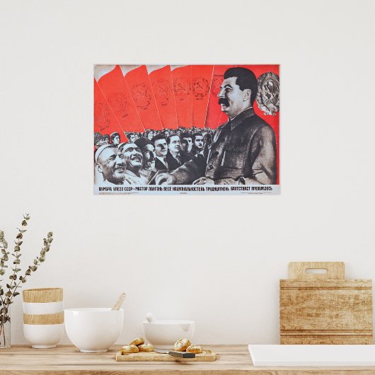 Stalin, Poster 1935 van de Sovjet-Propaganda (Keuken)