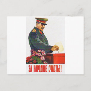 STALIN POSTER ART BRIEFKAART