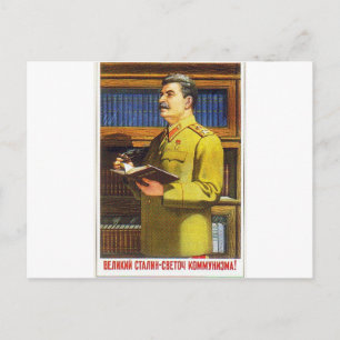 stalin poster briefkaart