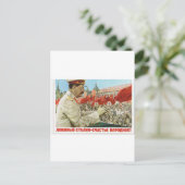 stalin poster briefkaart (Staand voorkant)