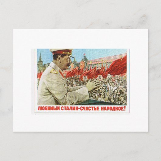 stalin poster briefkaart (Voorkant)