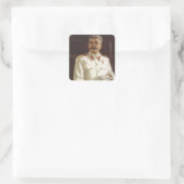 Stalin Vierkante Sticker (Tas)