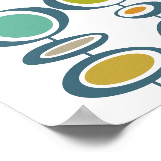 Stalk Circles Mid Century Modern Styn Poster (Hoek)