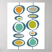 Stalk Circles Mid Century Modern Styn Poster (Voorkant)