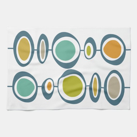 Stalk Geometric Mid Century Modern Handdoek (Horizontaal)