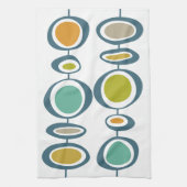 Stalk Geometric Mid Century Modern Handdoek (Verticaal)