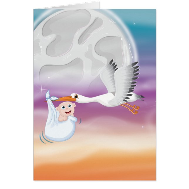 Stalk met pasgeboren Baby cartoon (Voorkant)