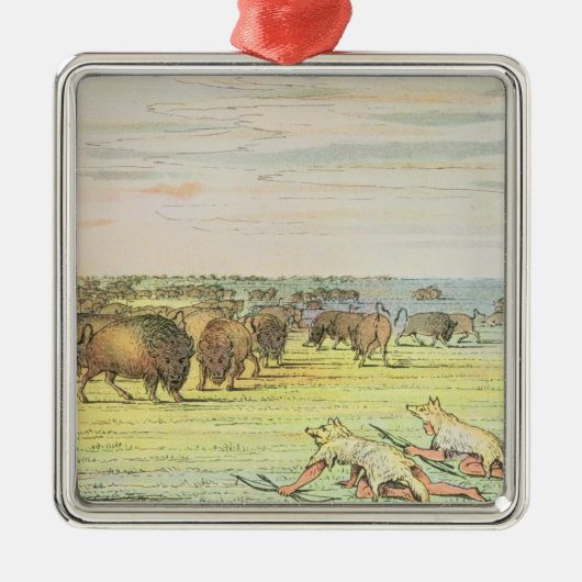 Stalkbuffel Metalen Ornament (Voorkant)