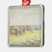 Stalkbuffel Metalen Ornament (Links)