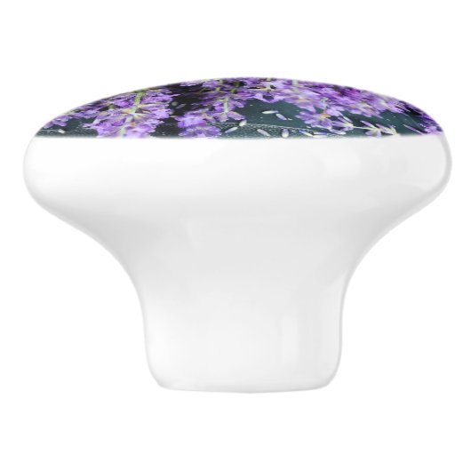 Stalken van lavender Ceramic Knob Keramische Knop (Zijkant)
