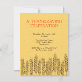 Stalken van tarwe, natuurlijke gele Thanksgiving Kaart