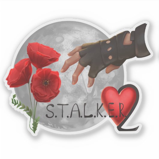 Stalker 2 Sticker met Silver Moon (Voorkant)