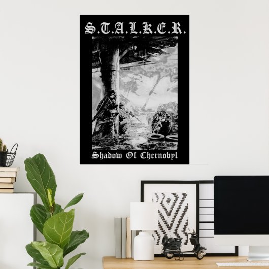 STALKER Black Metal Poster (Thuiskantoor)