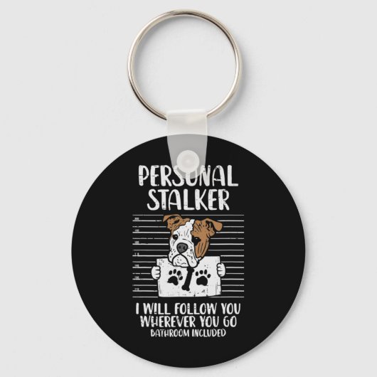 Stalker Engels Bulldog plezier Sleutelhanger (Voorkant)