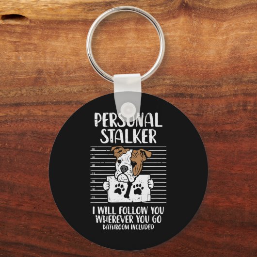 Stalker Engels Bulldog plezier Sleutelhanger (Voorkant)