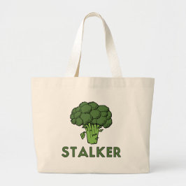 STALKER Funny Broccoli Fun Humor Pun Grote Tote Bag