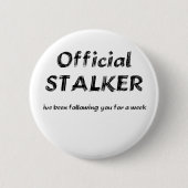 stalker zwart ronde button 5,7 cm (Voorkant)