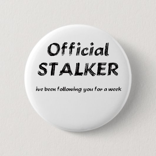 stalker zwart ronde button 5,7 cm (Voorkant)