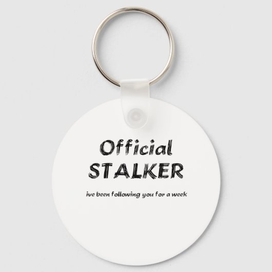 stalker zwart sleutelhanger (Voorkant)