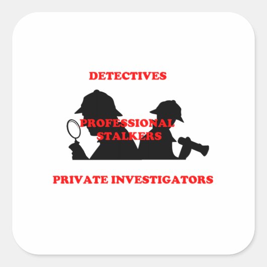 Stalkers Vierkante Sticker (Voorkant)