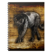 Stalking Black Panther Artwork Notitieboek (Voorkant)